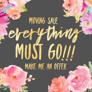 Floral Moving Sale Sign